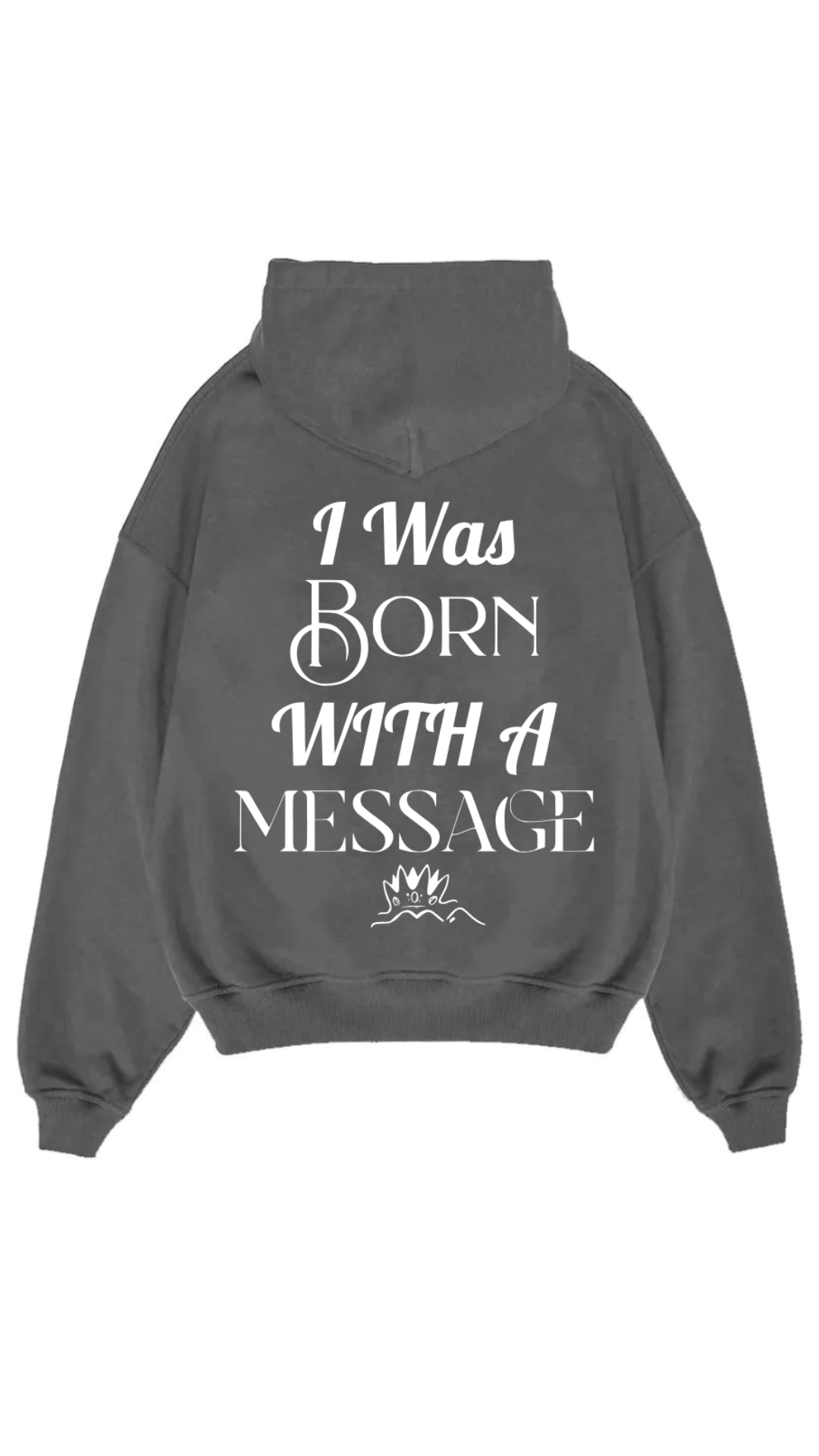 Born With A Message Oversized Heavy Hoodie