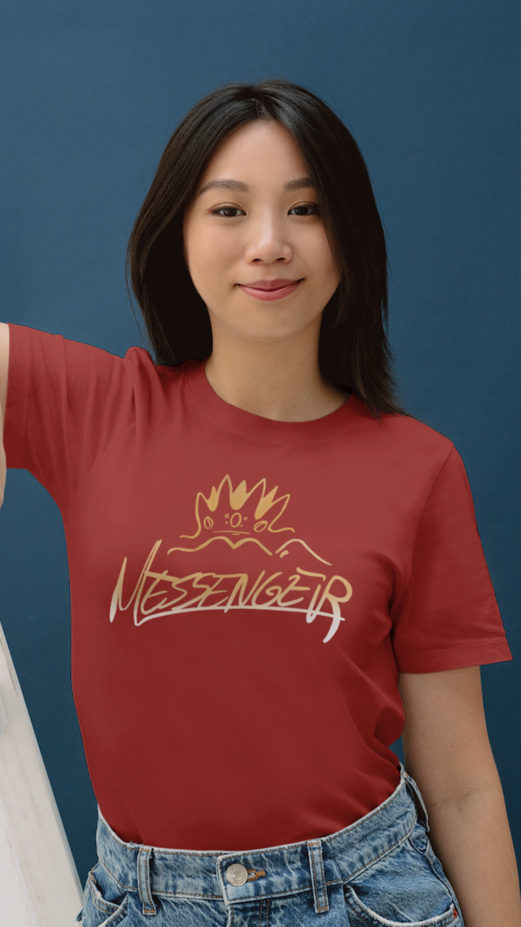 Burgundy Messenger T-Shirt