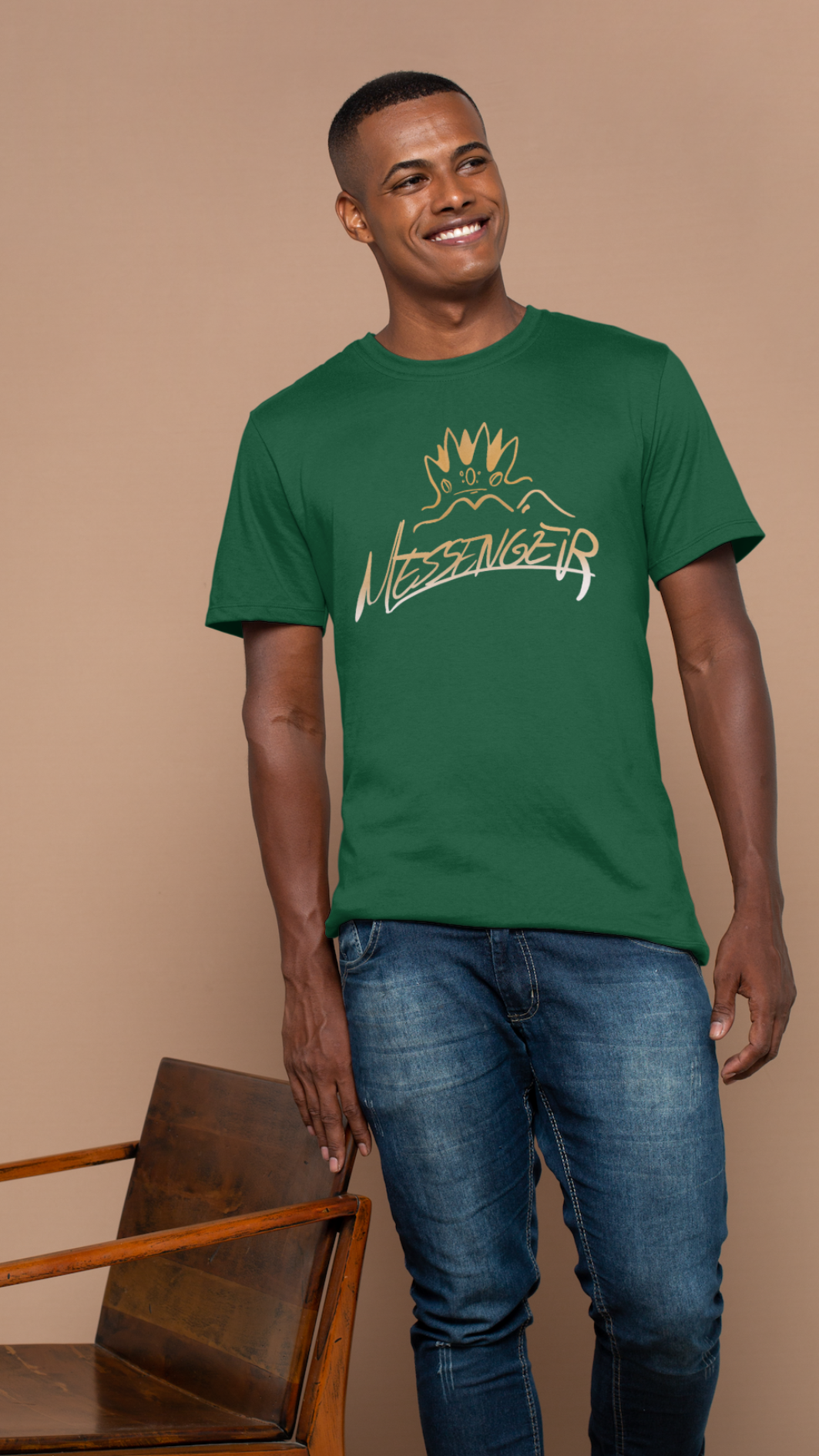 Forest Green Messenger T-Shirt